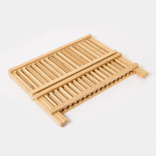 Load image into Gallery viewer, Bamboo Foldable Dish Rack