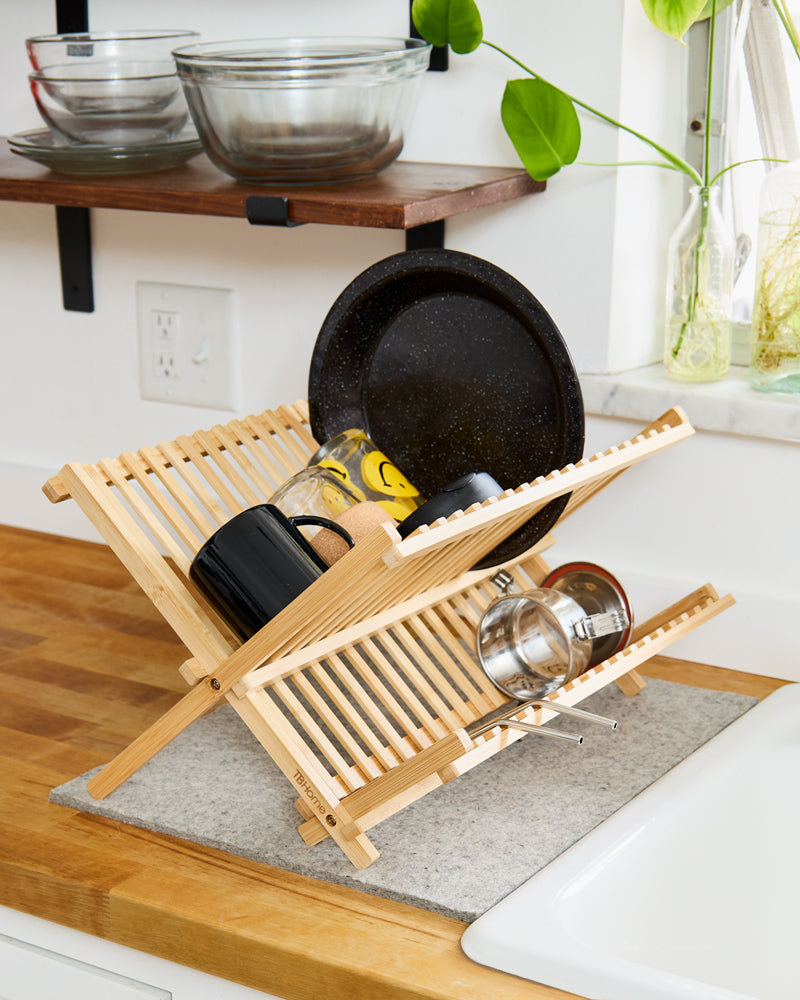 Bamboo Plate Wooden Plate Racks For Kitchen Cabinets Bamboo