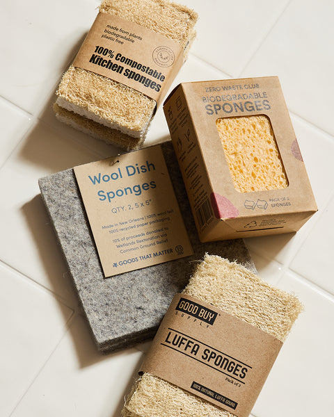 100% Compostable Kitchen Sponges - 2 Pack