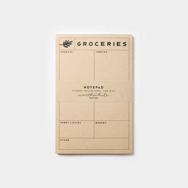 Kraft Paper Grocery Notepad