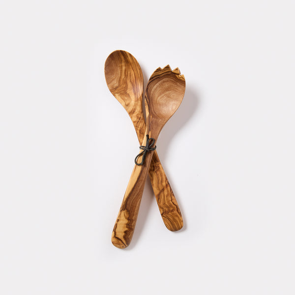Olive Wood Salad Servers