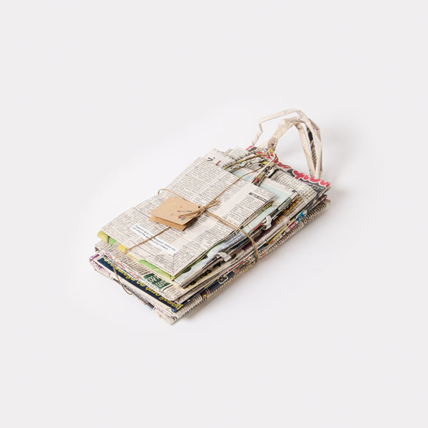 Recycled Newspaper Gift Bags - Set of 8