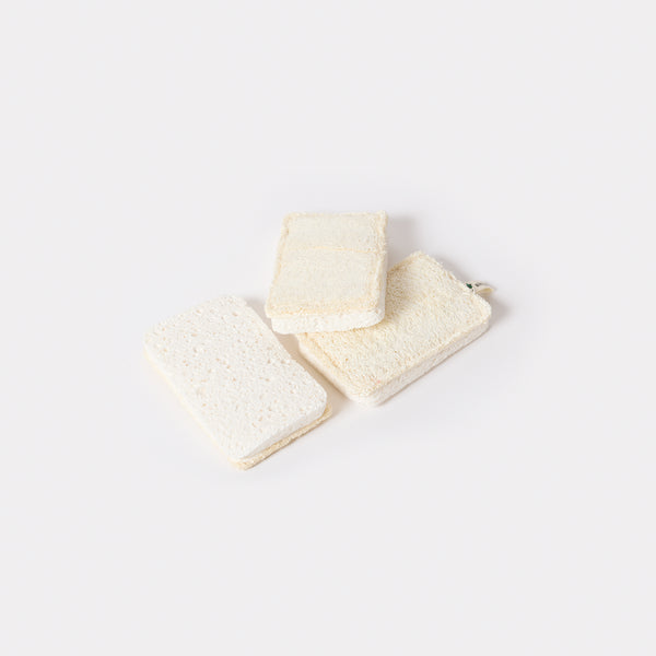 100% Compostable Kitchen Sponges - 3 Pack
