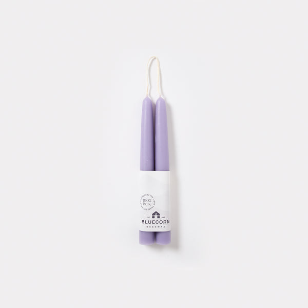 Hand Dipped Beeswax Taper Candles - 8"