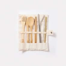 Load image into Gallery viewer, Bamboo Travel Utensil Set
